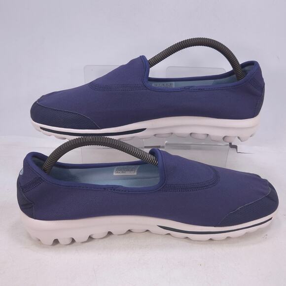 Skechers GoWalk Slip On Athletic Walking Shoe Womens Size 10 13510 Blue White - Picture 5 of 10